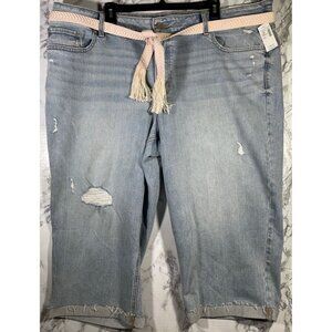 M Jeans by Maurices Womens Mid Rise 21" Straight Crop Jeans Size 24W OriginalFit